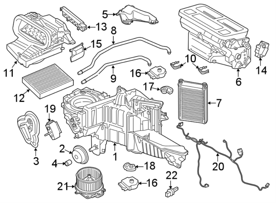 Ford Expedition Hvac system wiring harness. Dual, auxiliary, zone