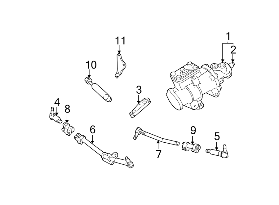 Ford F-350 Super Duty Damper assembly. Steering damper. Steering damper